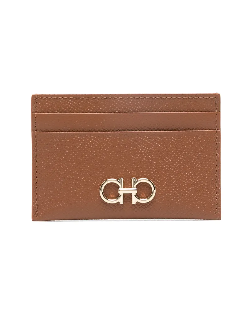 Ferragamo Logo-detail Card Holder Brown