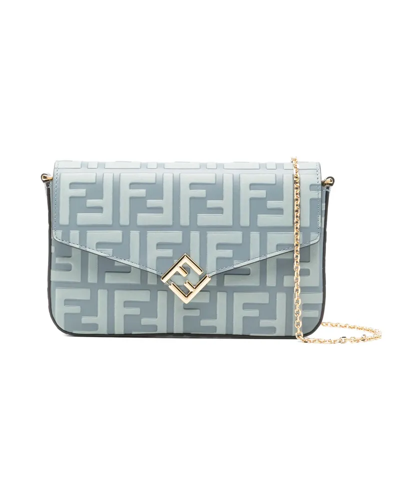 Fendi FF Diamonds Clutch Blue