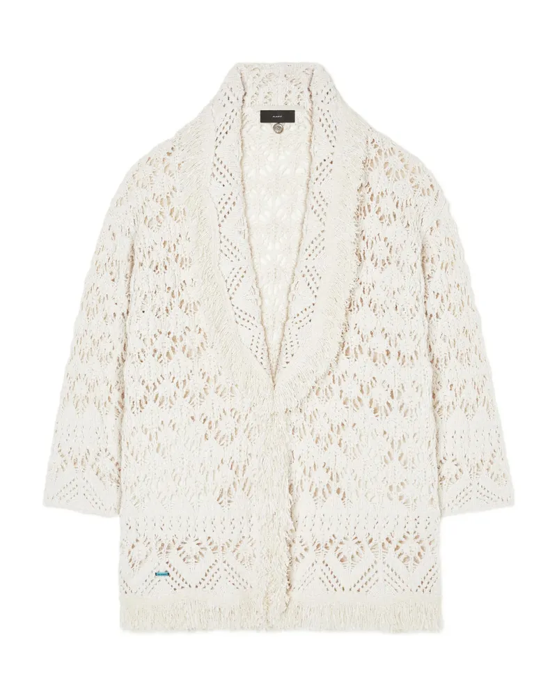 Alanui Lagoon Romance Fringed Cardigan White
