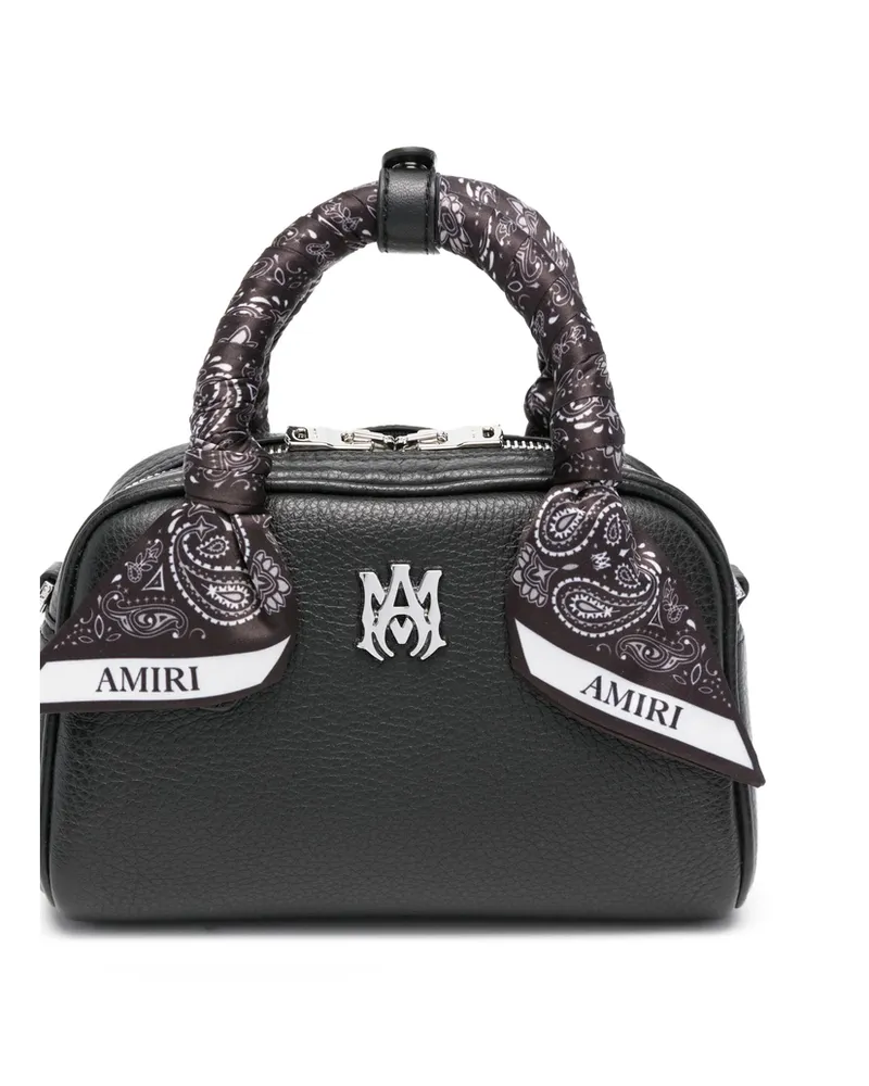 Amiri Paisley-scarf Top-handle Bowling Bag Black