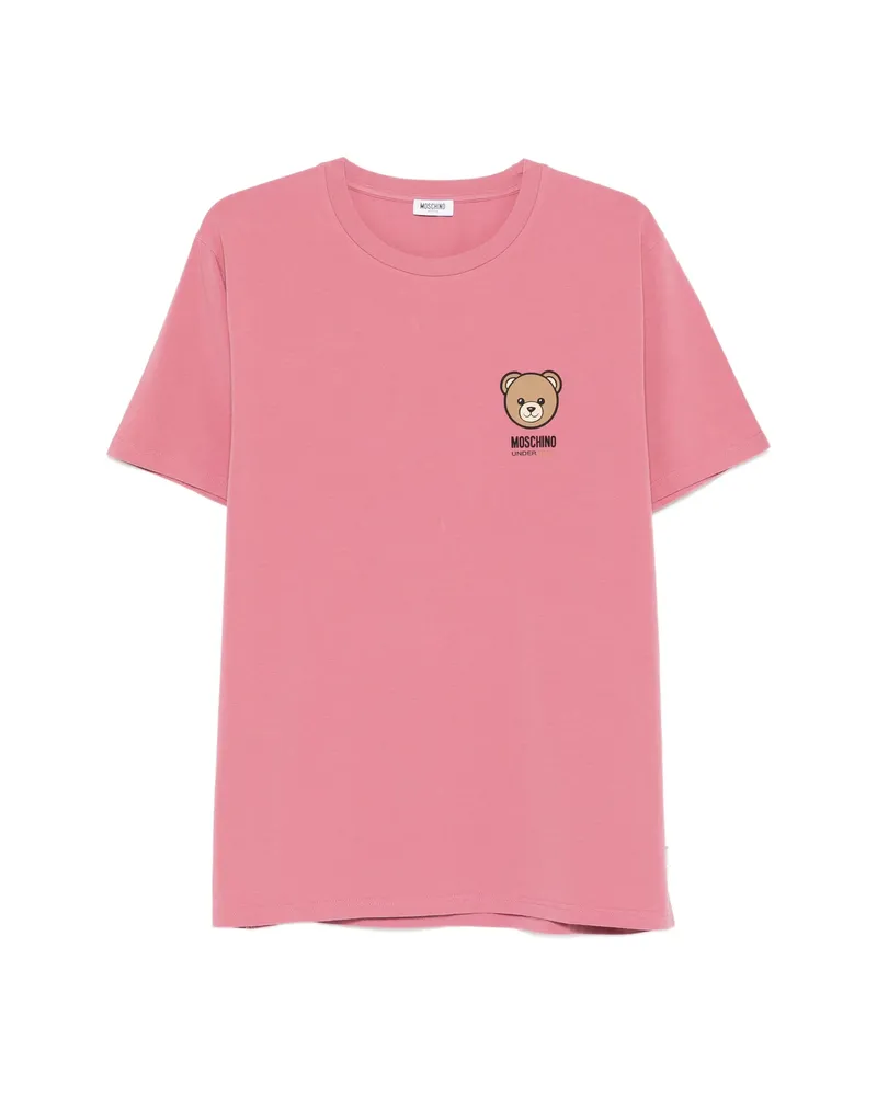 Moschino Teddy-logo T-shirt Pink