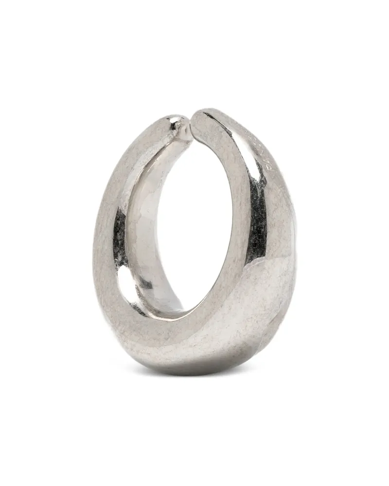 PANCONESI Curved Earrings Set Of Three Silver