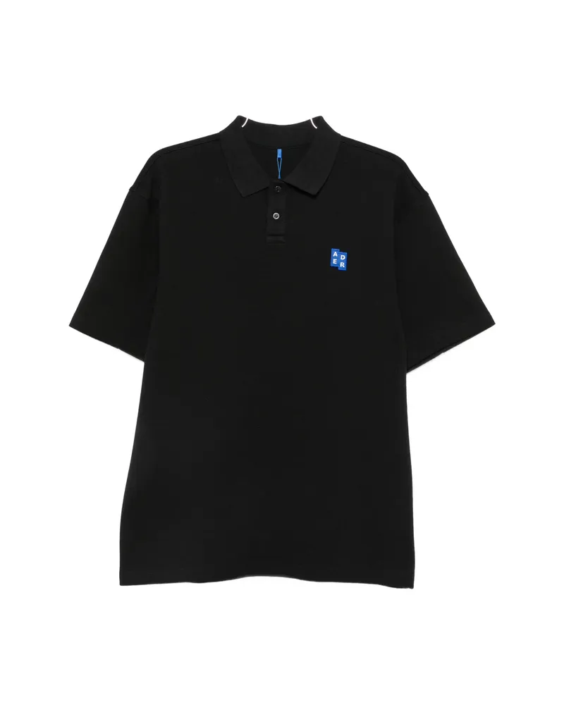 Adererror Logo-patch Polo Shirt Black