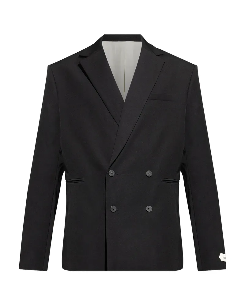 Jacquemus Fernando Double-breasted Padded-shoulder Blazer Black