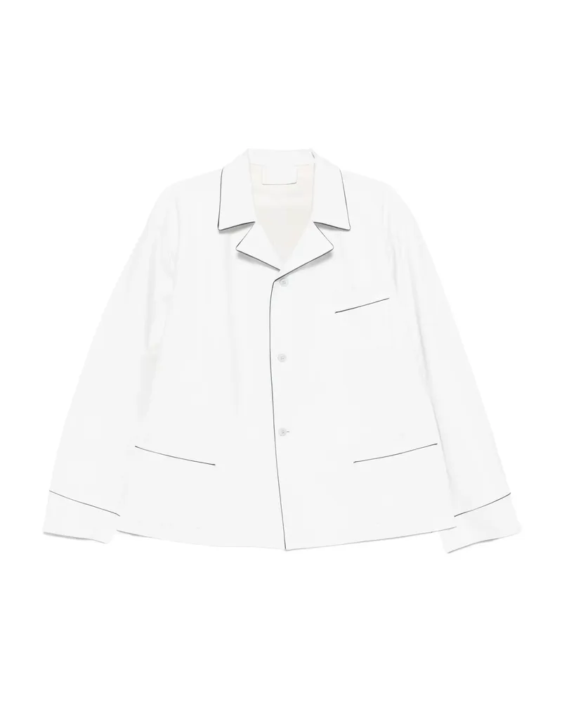 Prada Piped-trim Jacket White
