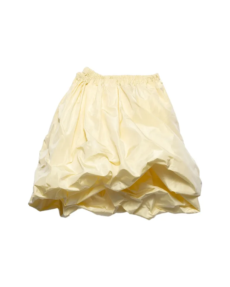 Prada Gathered Skirt Yellow