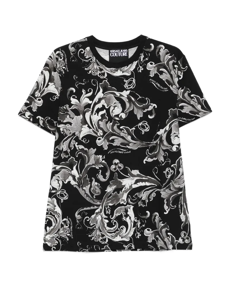 Versace Jeans Barocco-print T-shirt Black