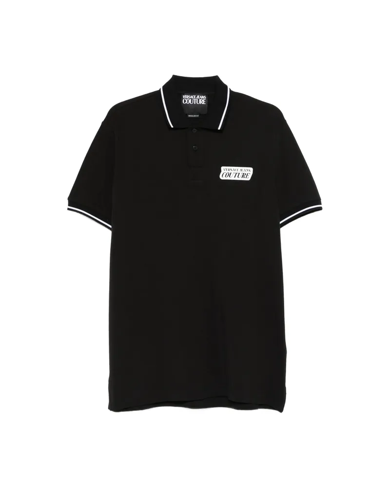 Versace Jeans Logo-detail Polo Shirt Black