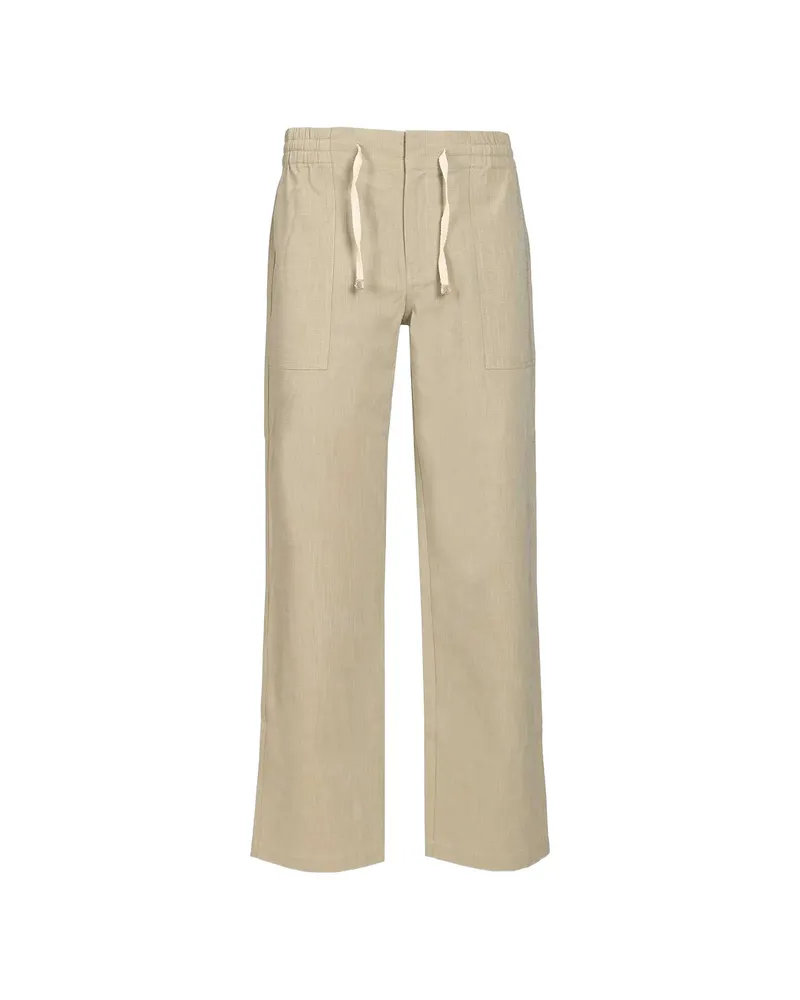 Drôle de Monsieur Elasticated Cotton Trousers Neutrals