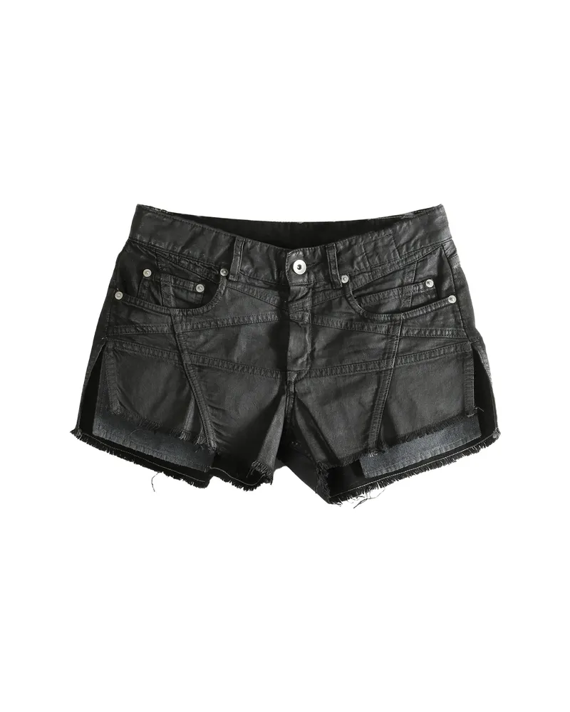 DRKSHDW by Rick Owens Fringed-hem Shorts Black
