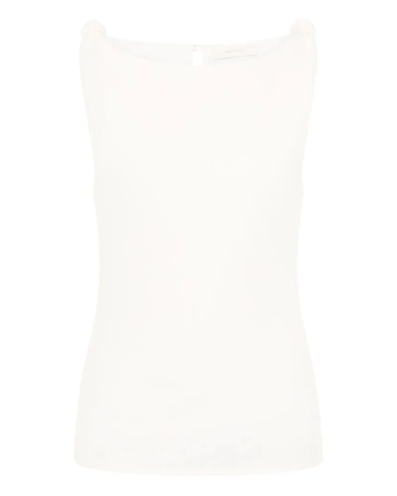 Faithfull The Brand Flor Knot-detail Top White