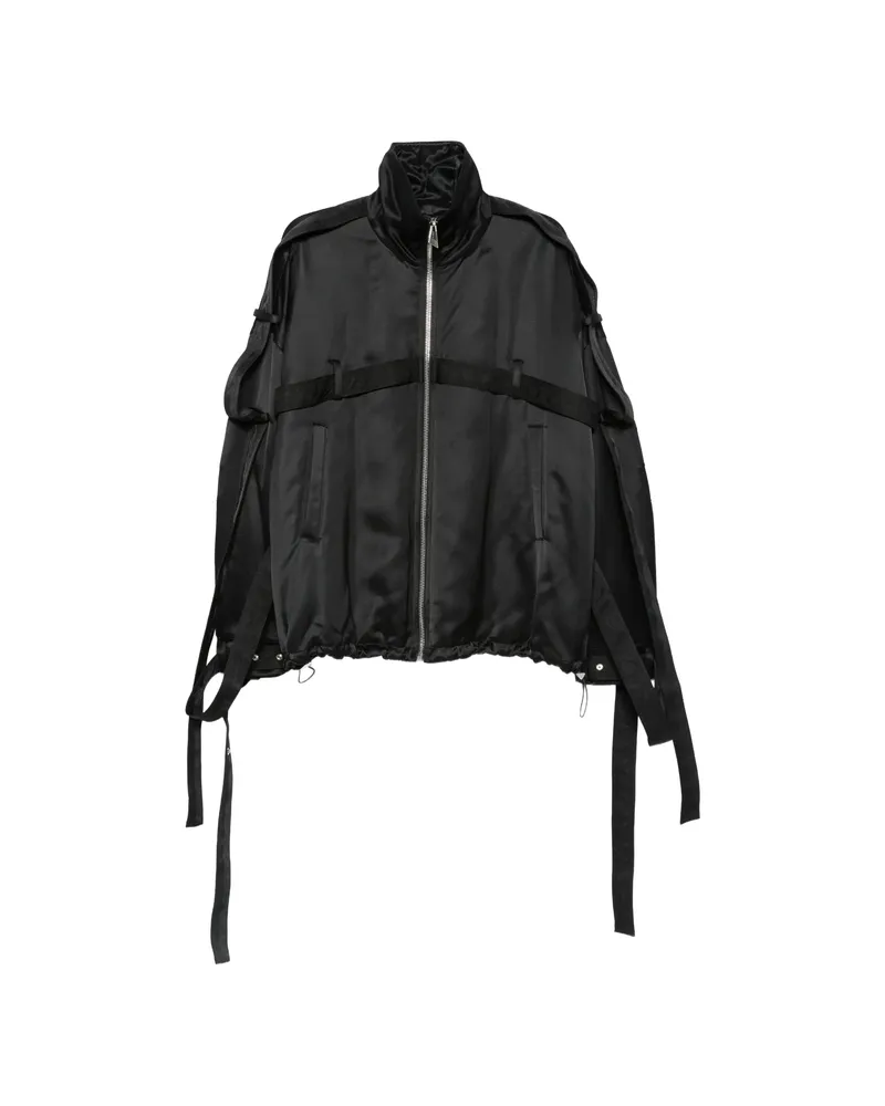 ATTICO Buckle-strap Oversized Jacket Black