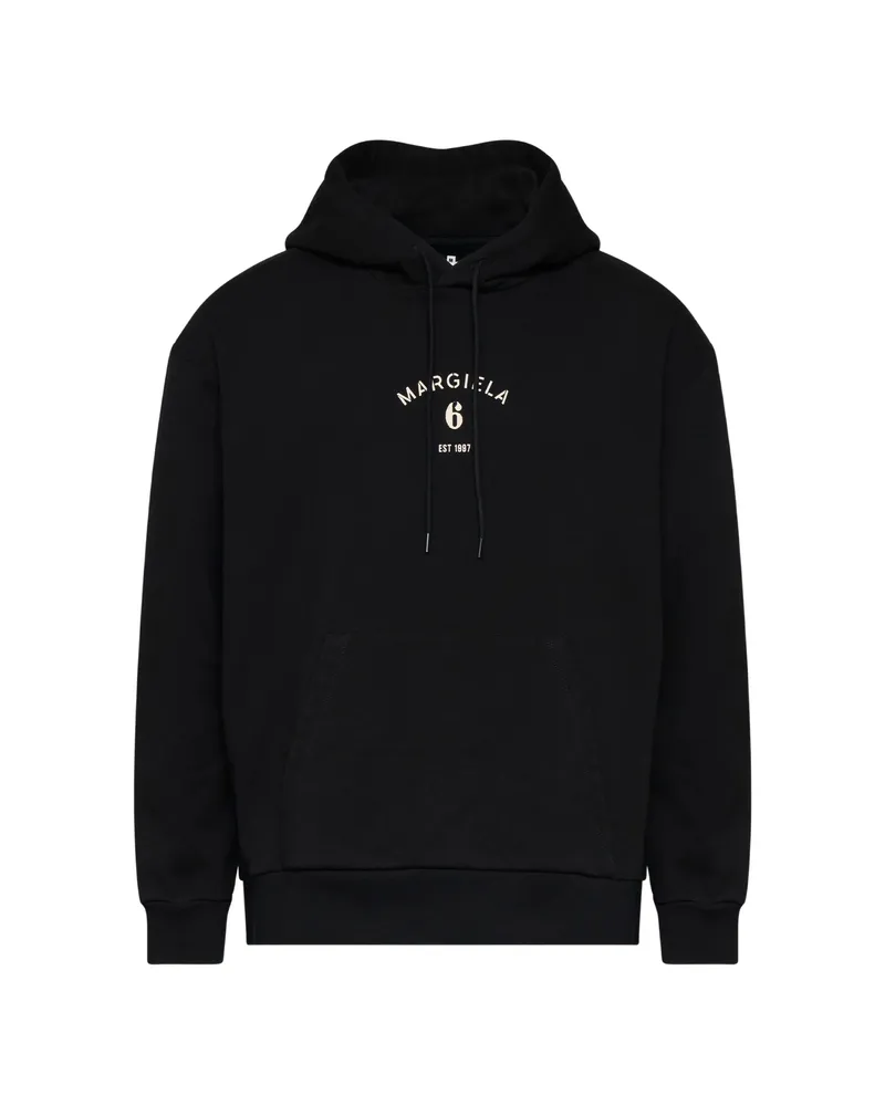 Maison Margiela Logo-print Hoodie Black