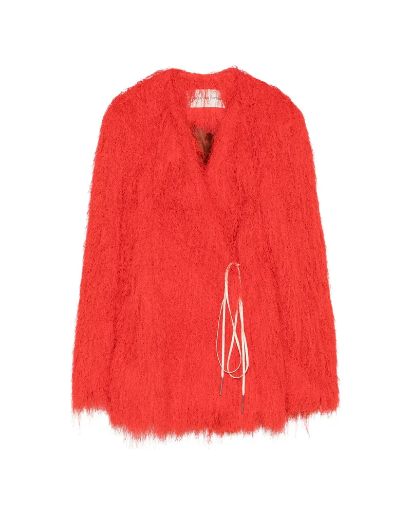 Dries van Noten Fringed Jacket Red