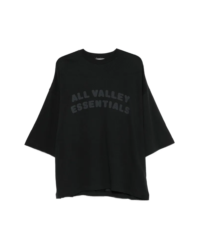 Fear of God Logo-print Mesh T-shirt Black