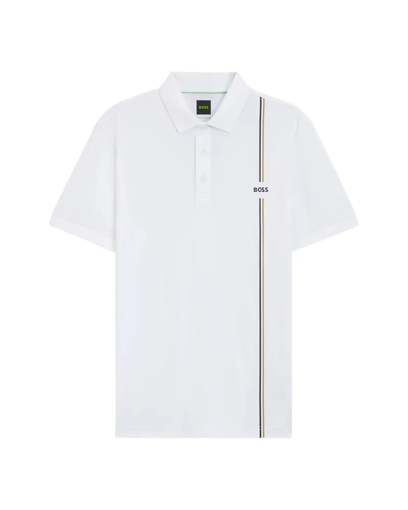 HUGO BOSS Logo-print Polo Shirt White