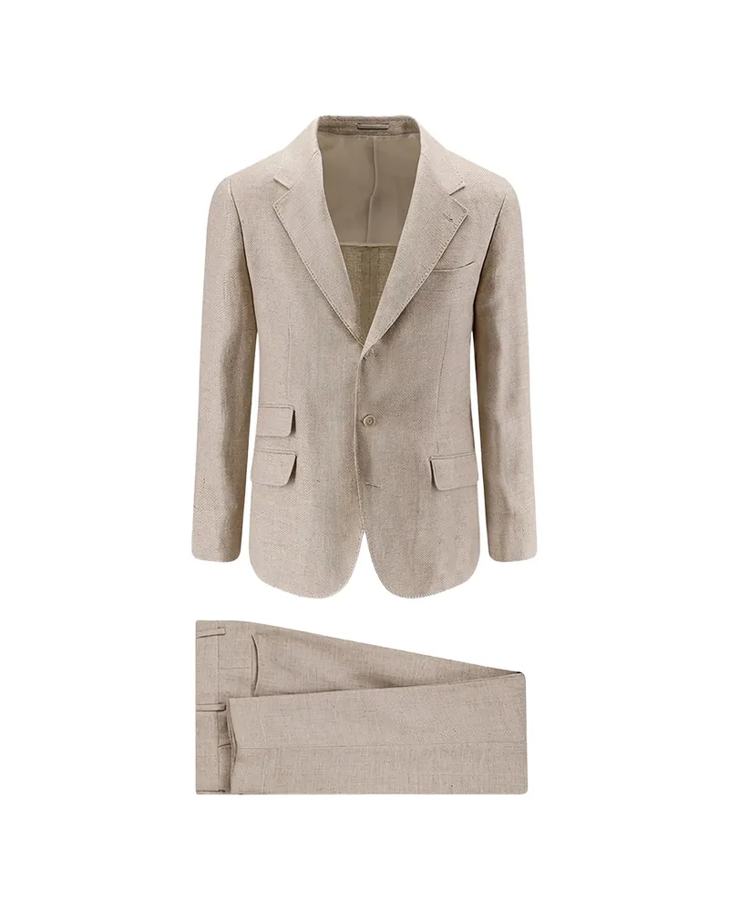 Brunello Cucinelli Single-breasted Suit Neutrals