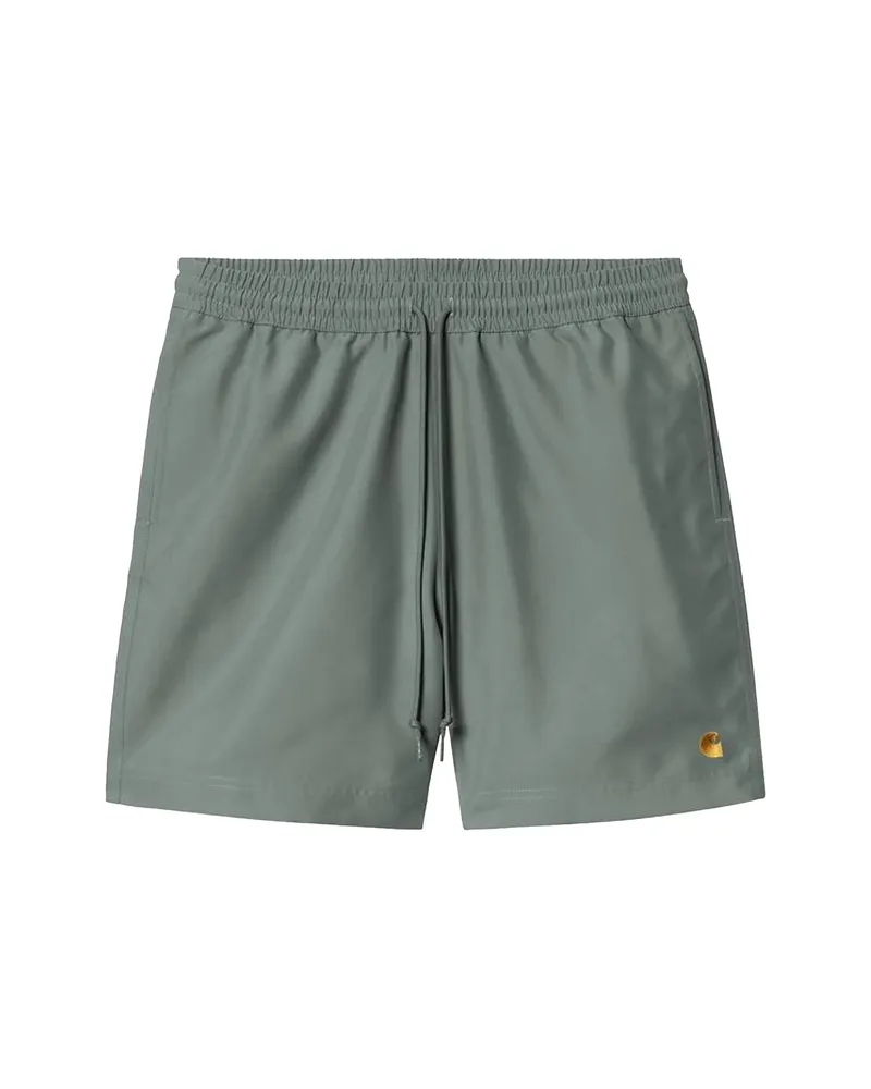 Carhartt WIP Chase Drawstring Embroidered Logo Swim Shorts Green