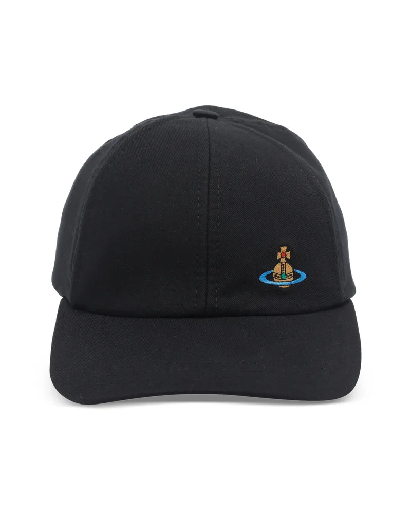 Vivienne Westwood Orb Embroidered Baseball Cap Black
