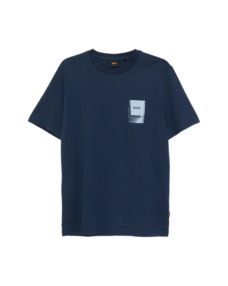 HUGO BOSS Graphic-print T-shirt Blue