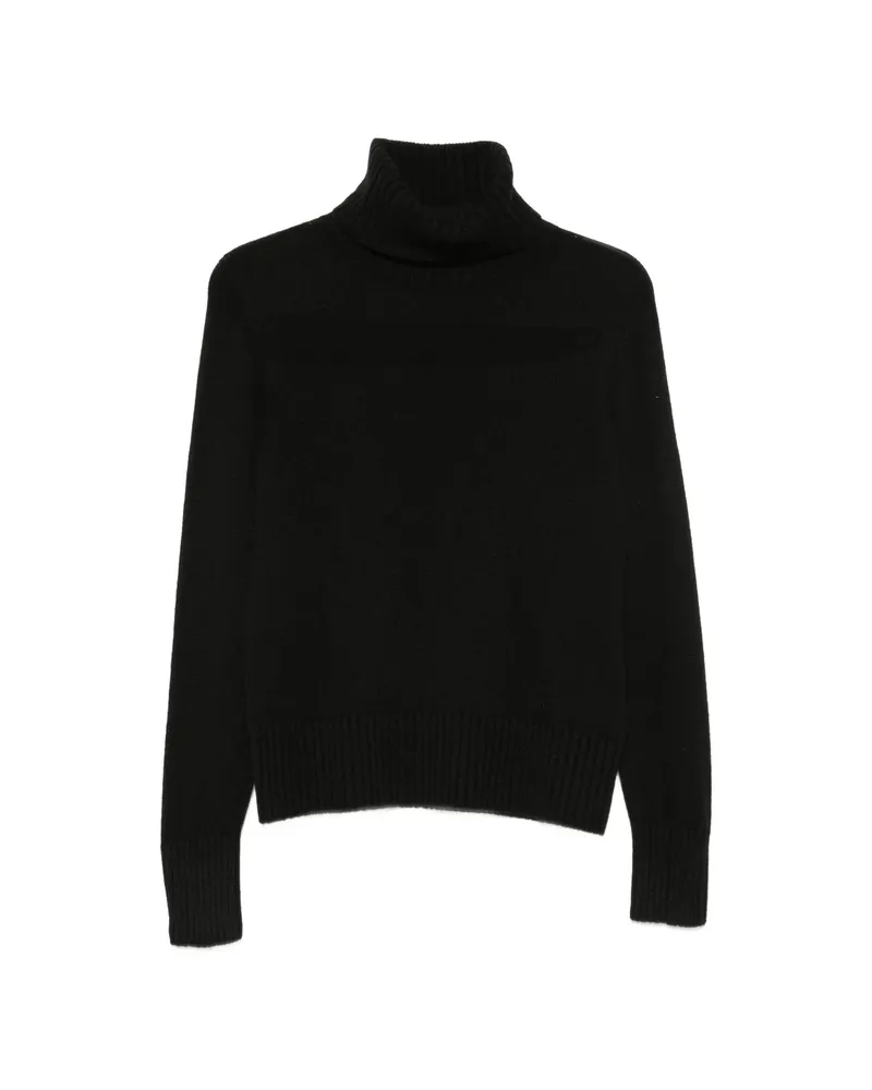 ARAGONA Roll-neck Ribbed-trim Sweater Black
