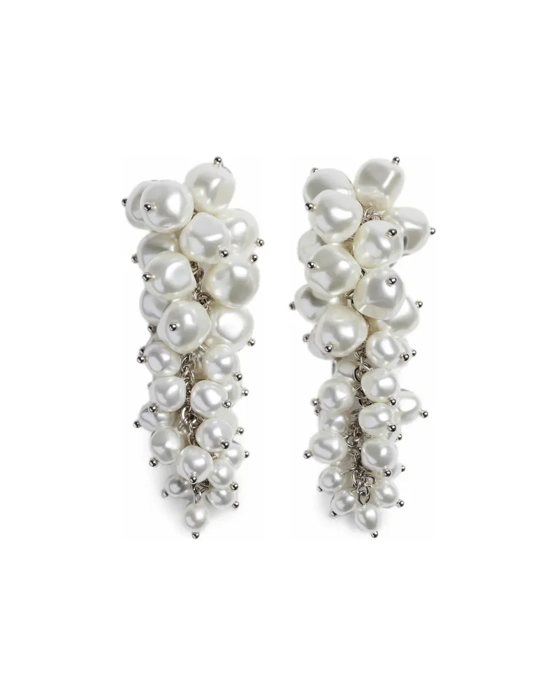 Simone Rocha Pearl-cluster Drip Earrings White