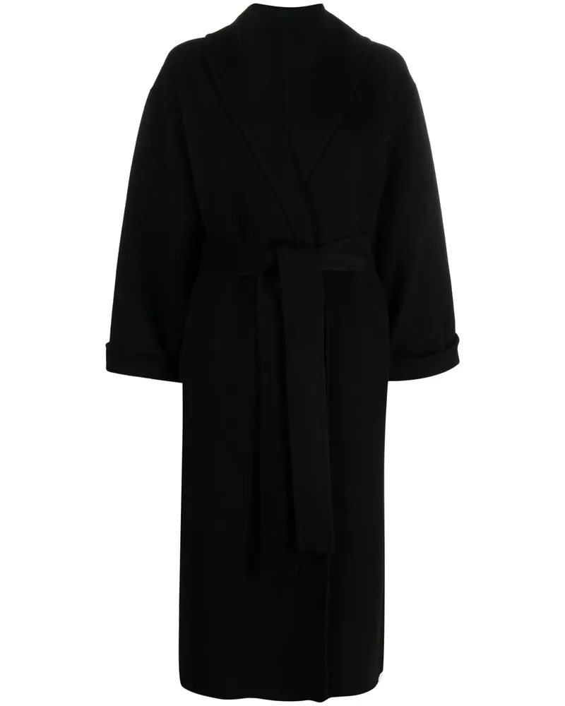 By Malene Birger Belted Wool Trench Coat Black