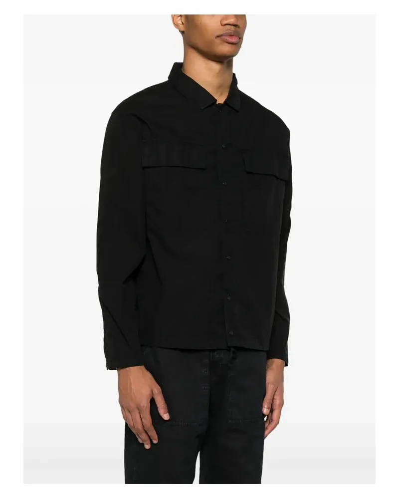 C.P. Company C. p. Company Cotton Rip-stop Shirt Black