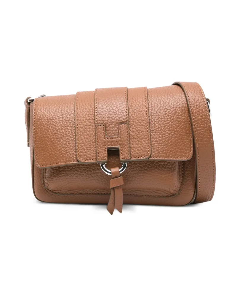 Hogan Ring Detail Shoulder Bag Brown