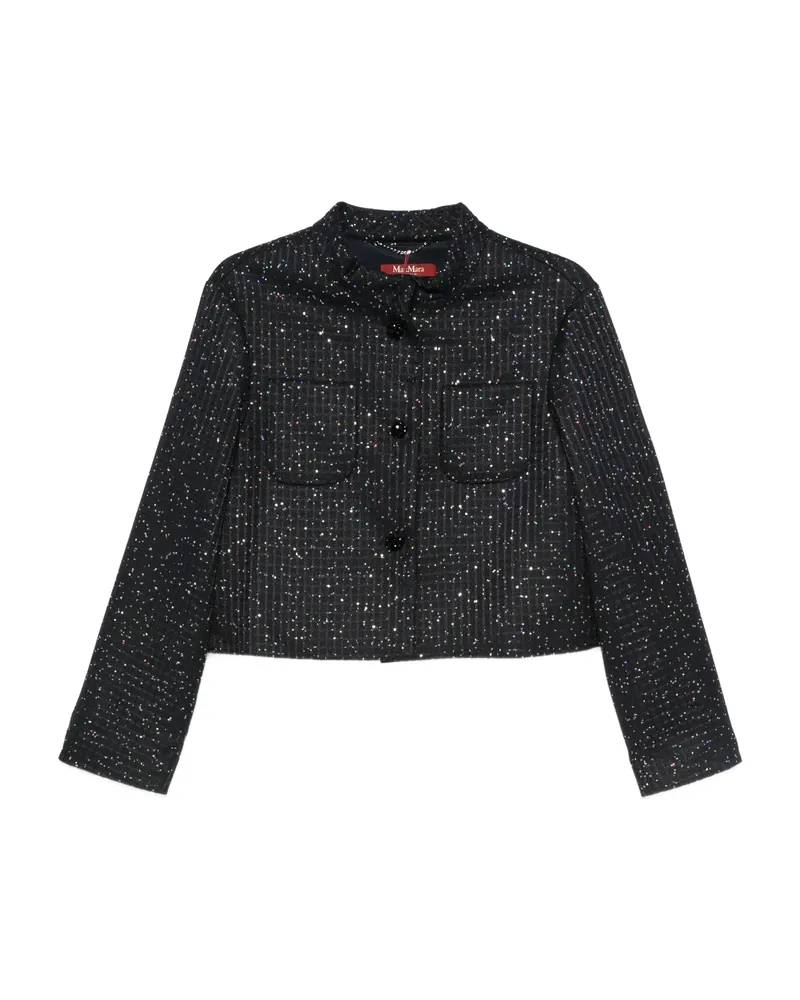 Max Mara Sequin-embellished Jacket Blue