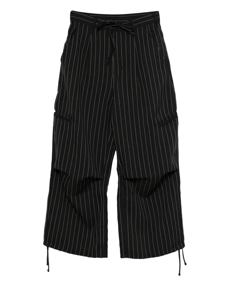 Y-3 Stripe-pattern Trousers Black