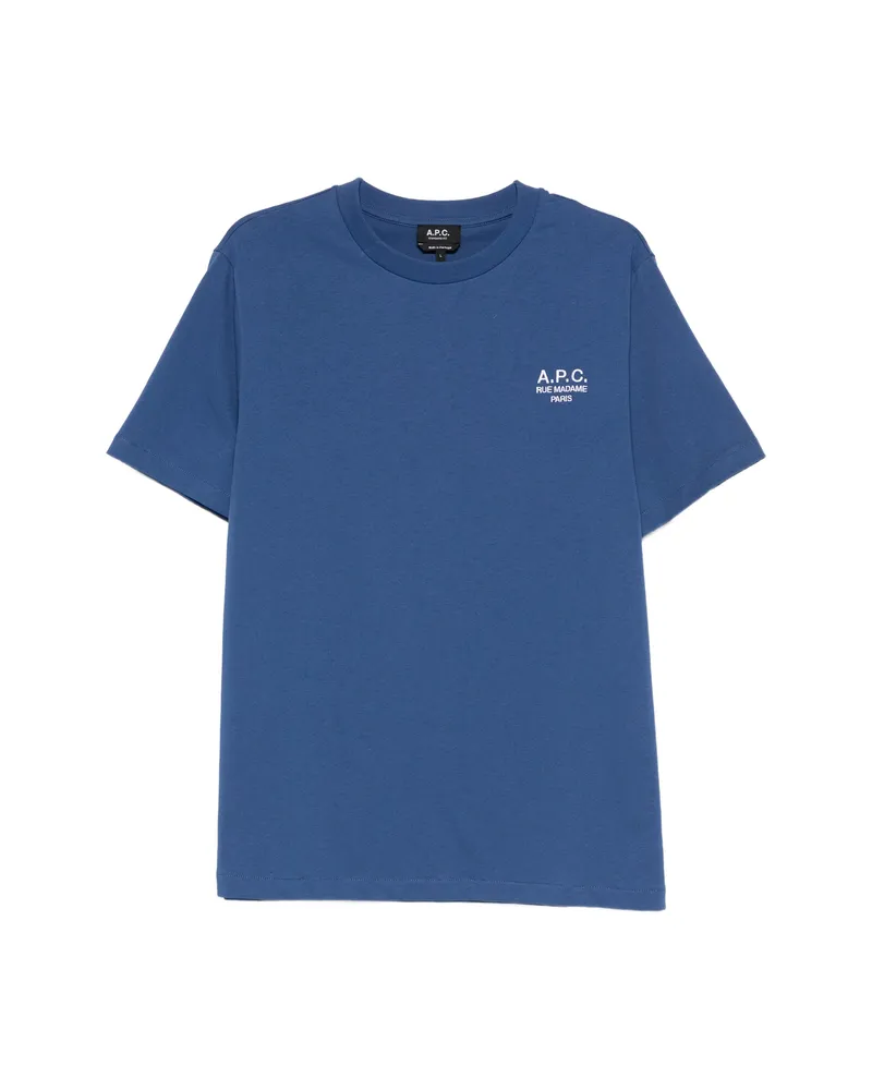 A.P.C. A. p.c. Logo T-shirt Blue