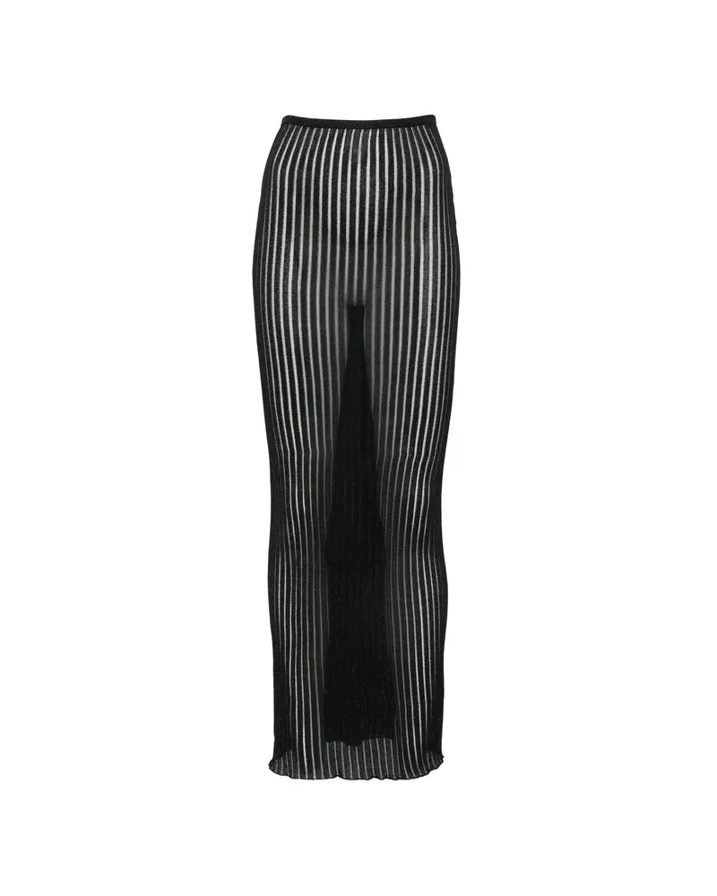 Dondup Sheer-knit Maxi Skirt Black