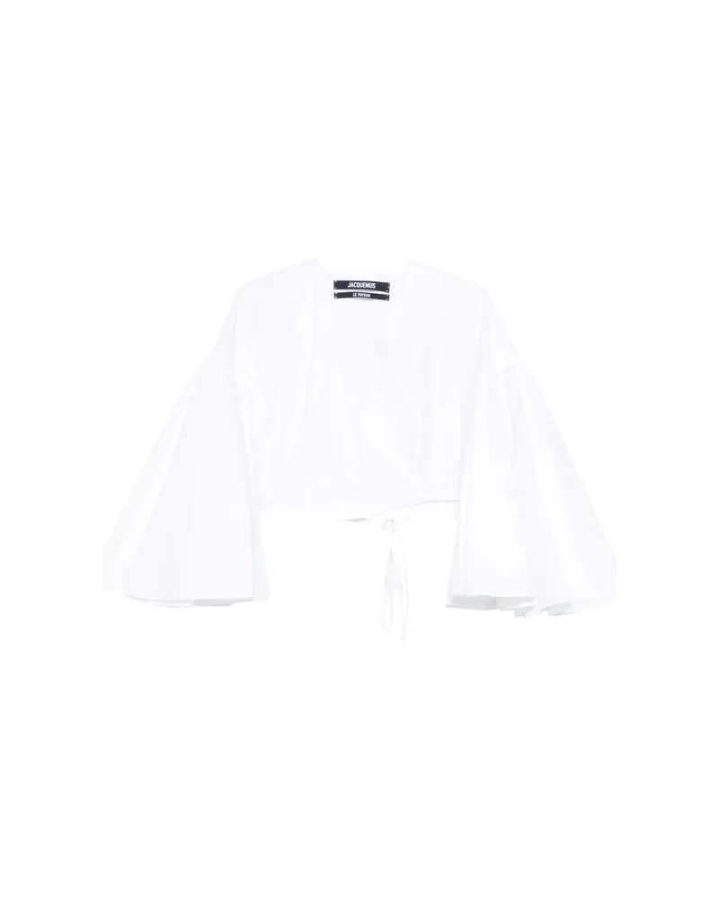 Jacquemus Le Cachs Coeur Paysan Wrap-design Cropped Top White