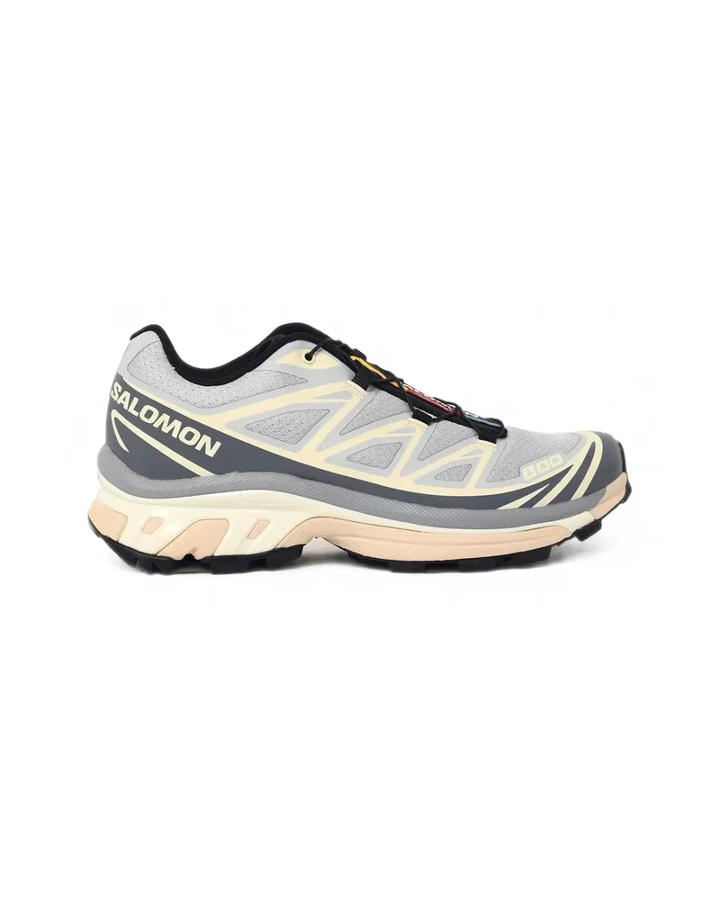 Salomon Pearl Blue Panelled Sneakers Grey