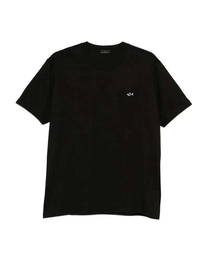 Paul & Shark Shark-detail Cotton T-shirt Black