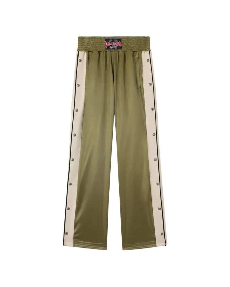 Palm Angels Boxe Button Track Trousers Green
