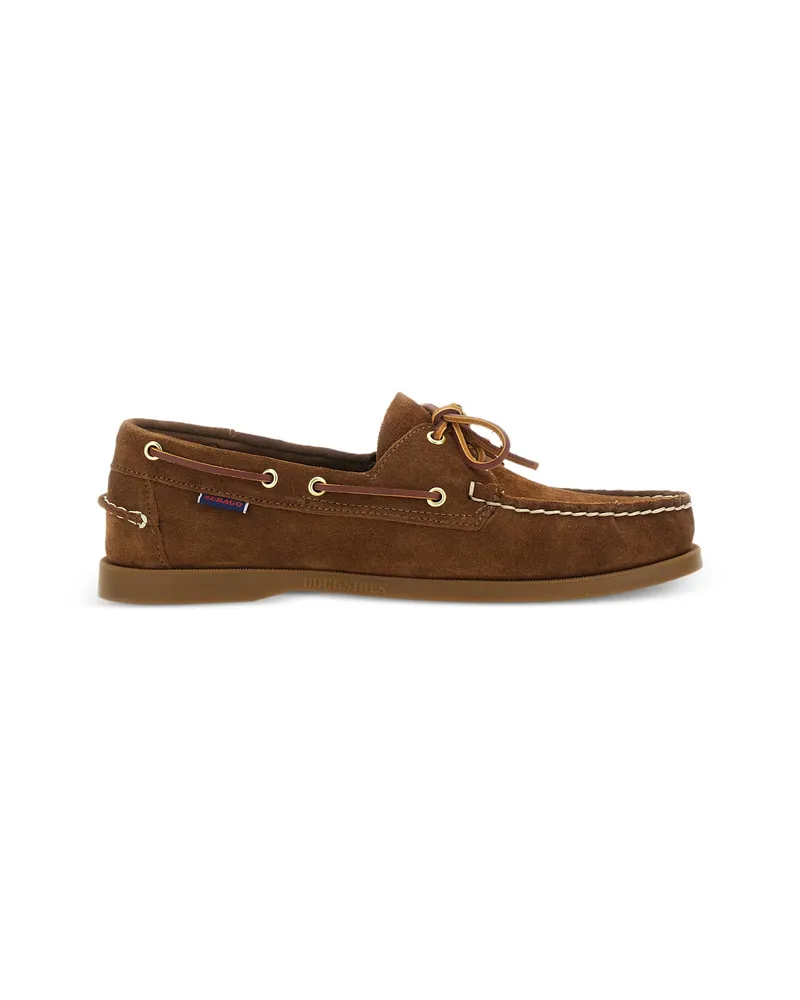 Sebago Portland Leather Boat Shoes Brown