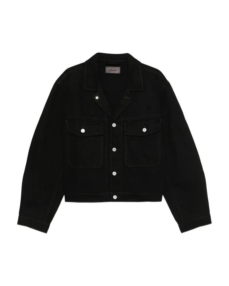 Christophe Lemaire Button-fastening Flap-pocket Jacket Black