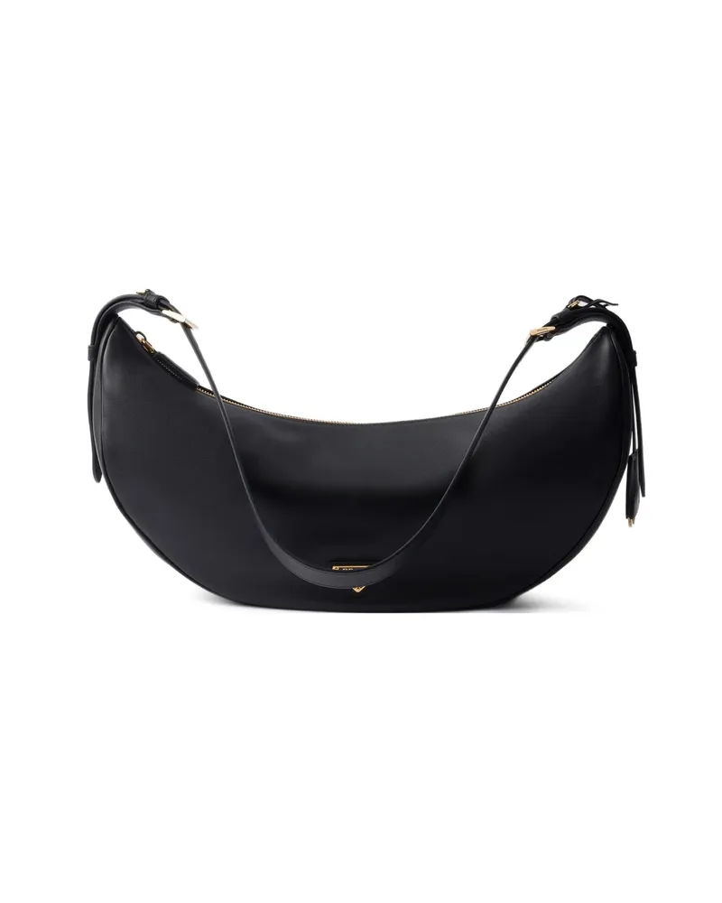Prada Large Demi Lune Shoulder Bag Black