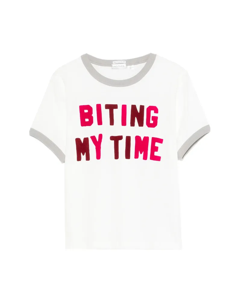 Mother The Itty Bitty Ringer Letter-print T-shirt White