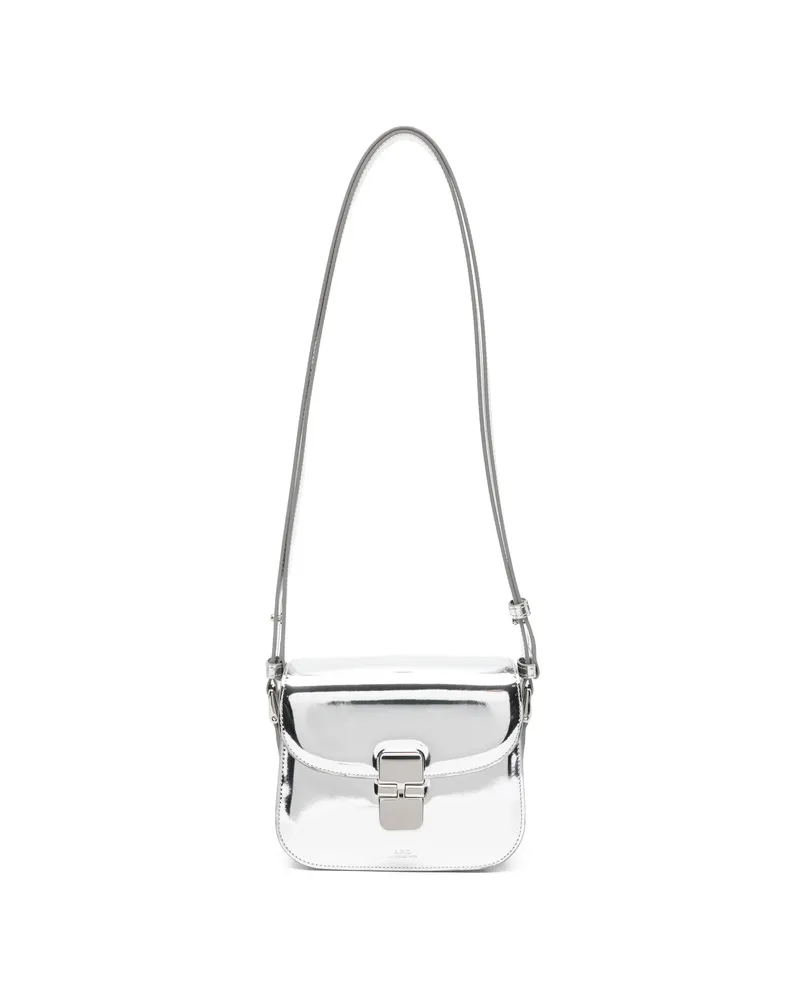 A.P.C. A. p.c. Turnlock Shoulder Bag Silver