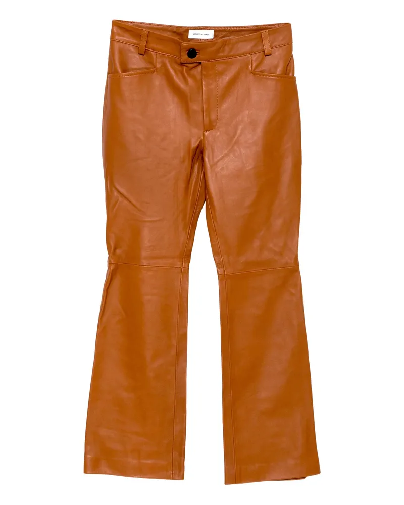 Ernest W. Baker Leather Trousers Brown