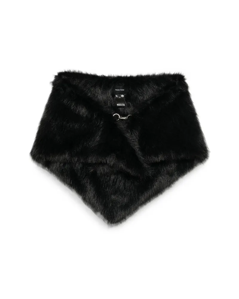 Simone Rocha Faux-fur Lobster-clasp Scarf Black