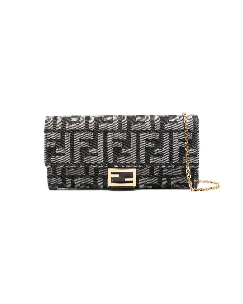 Fendi Baguette Continental Cross Body Bag Blue