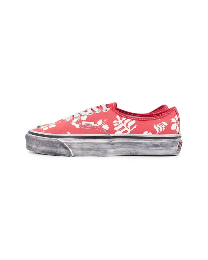 Vans Premium Authentic Floral-print Sneakers Red
