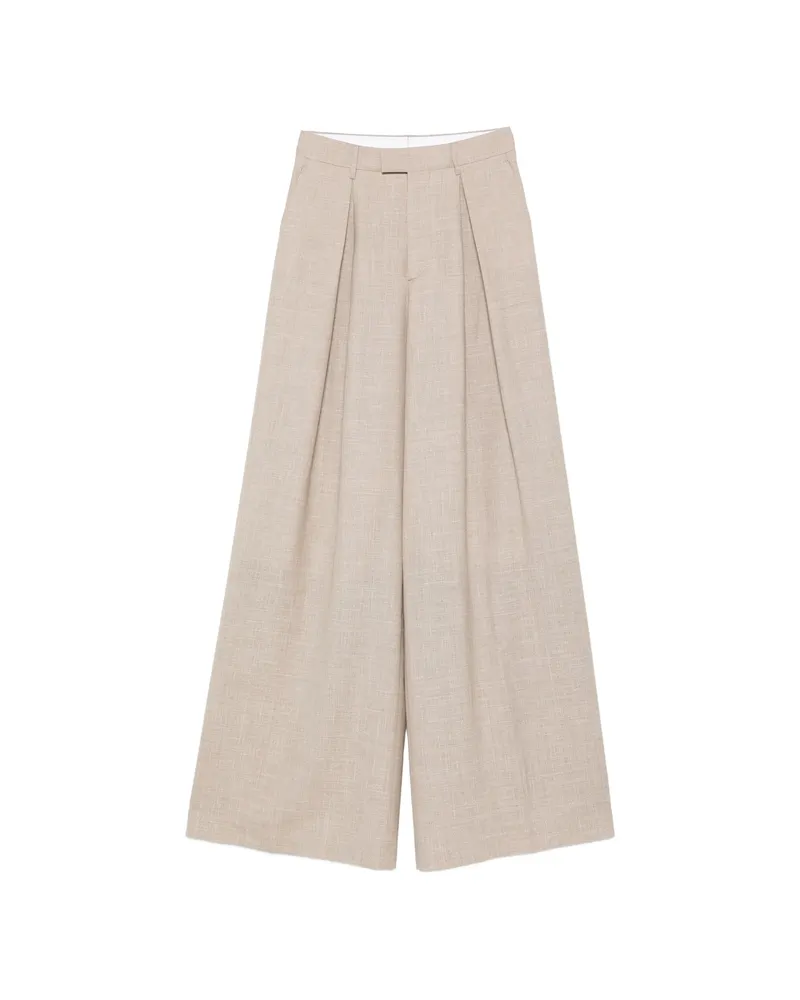Berwich Nina Pleated Trousers Neutrals