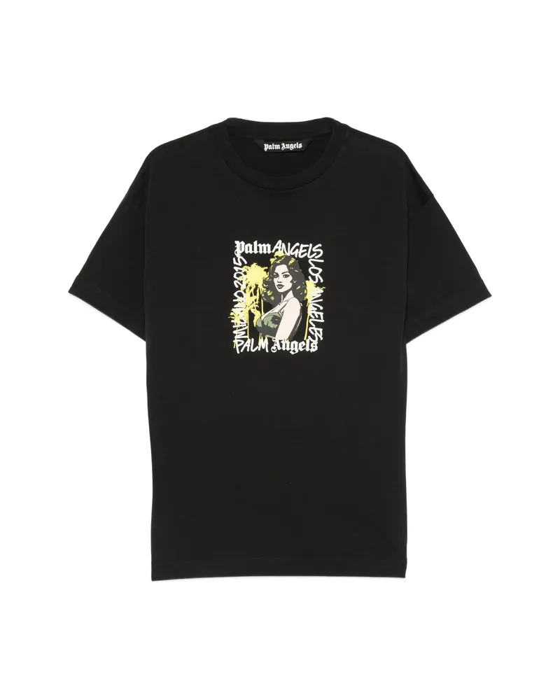 Palm Angels Graphic-print T-shirt Black