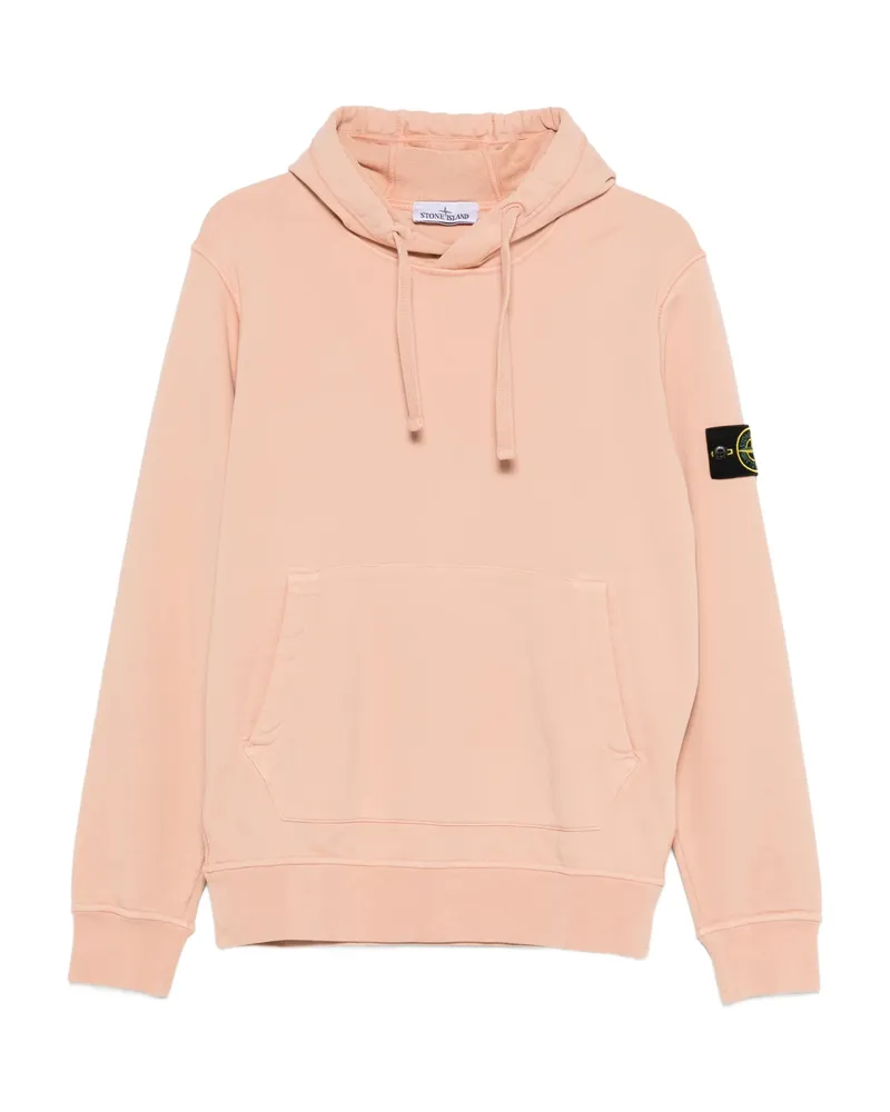 Stone Island Kangaroo-pocket Hoodie Pink