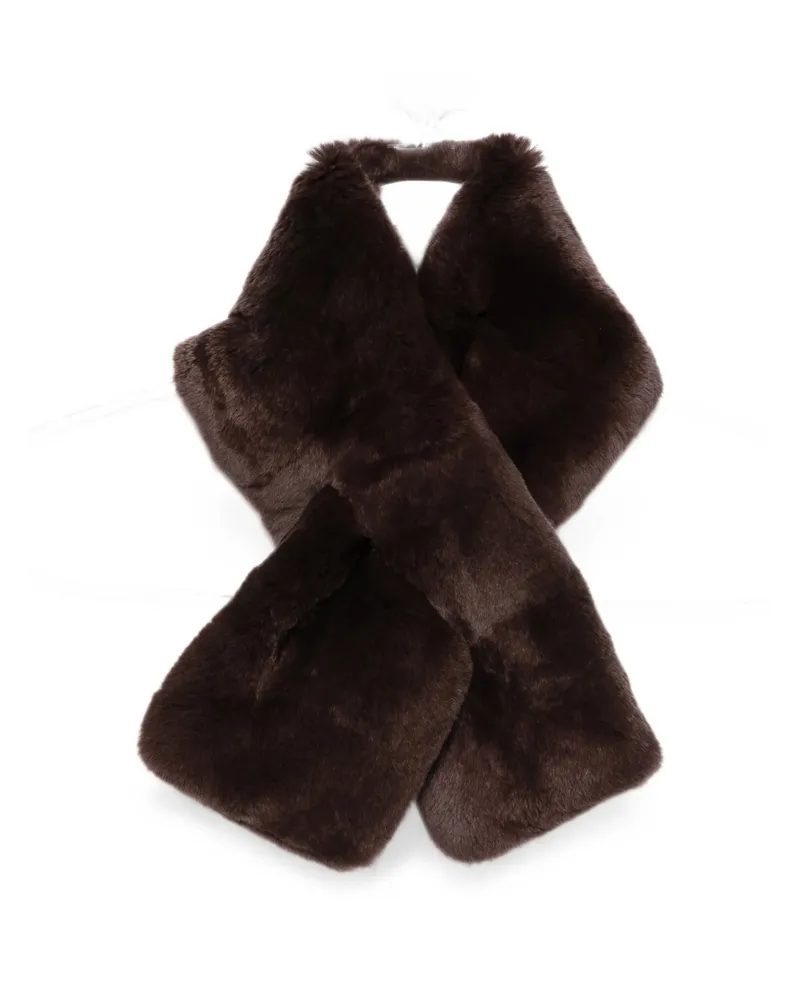 Yves Salomon Scarves Brown